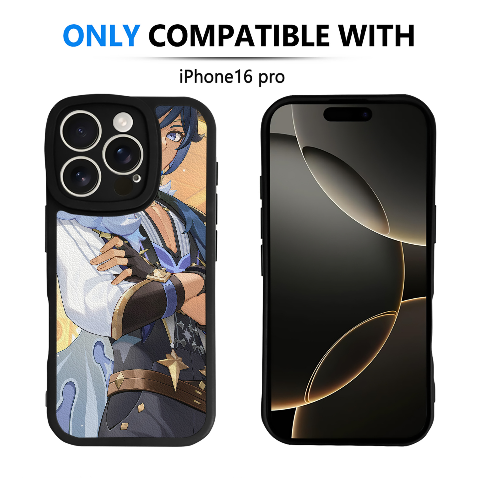 げんし神 genshin 【iPhone 16シリーズ対応】シリコンスマホケース（レザー調） 材質：シリコン